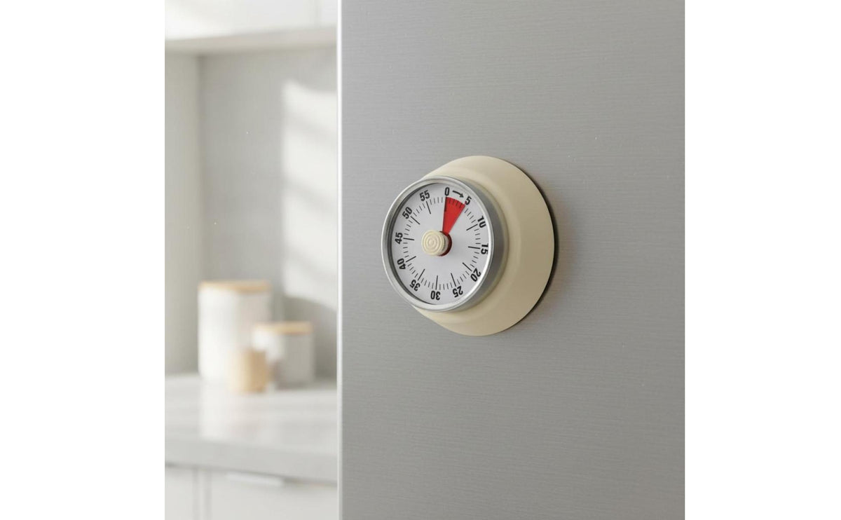Mechanical Kitchen Timer No Battery Required Timekeeper Timer Easy to Read Round Visual Timekeeper Clock for Cooking, Learning, Classroom