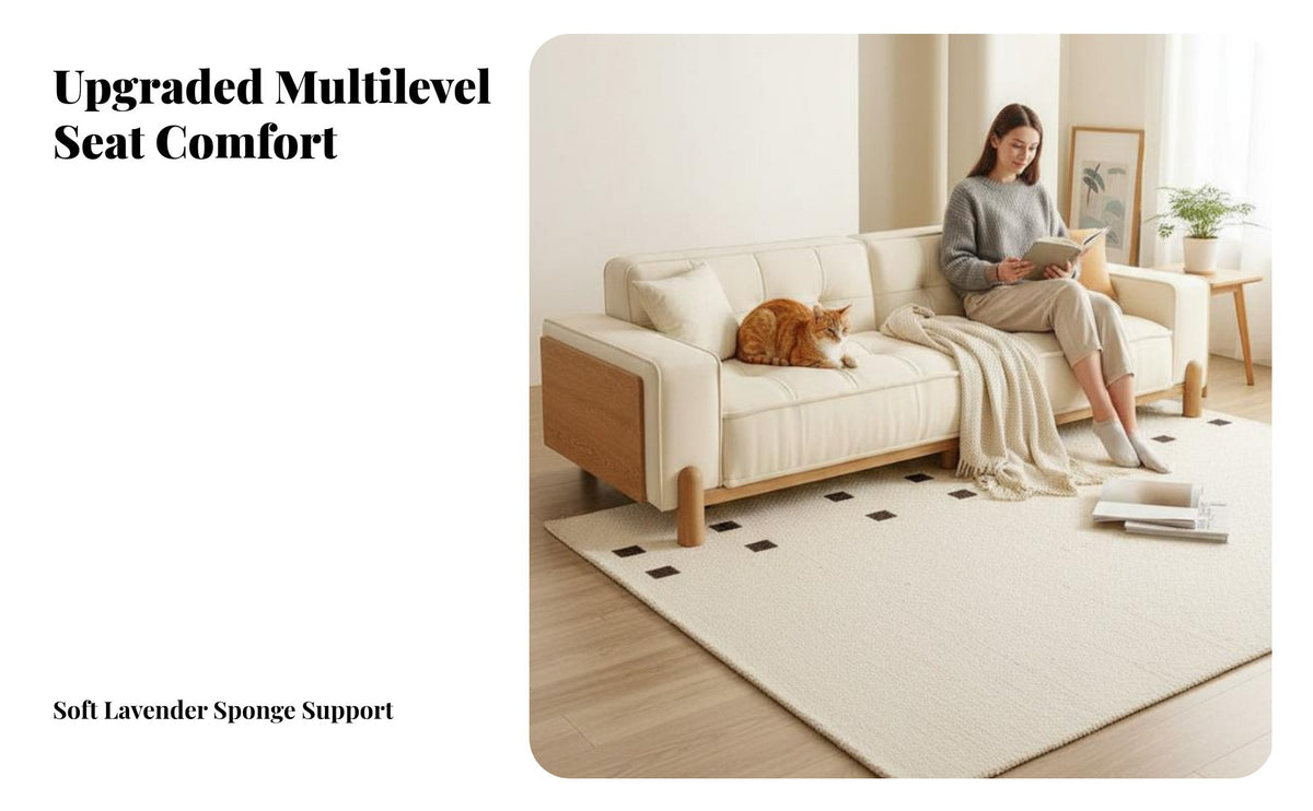 Tofu Block Sofa abrasionResistant Fabric plush Block Sofa Minimalist Design Living Room Seating for Pet Owners, Studio Flat, Lounge Area, study corner