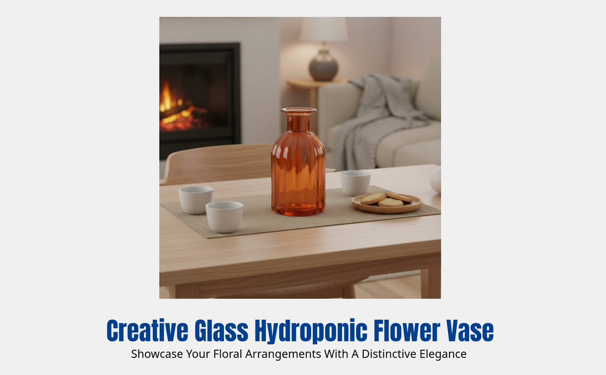 Glass Vase, Creative Colored Transparent Hydroponic Decor, INS Design for Living Room, Dining Table, Home