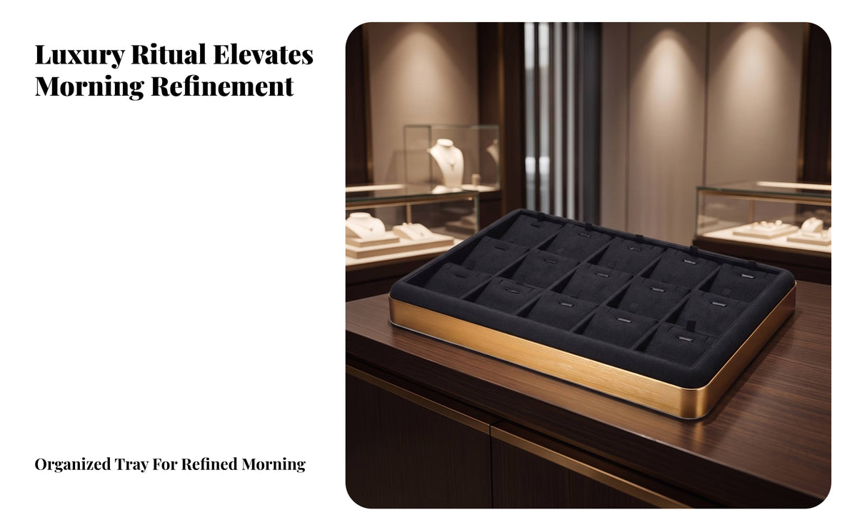 Modern Jewelry Display Tray | Low-Profile Shallow Design, Jewelry Organizer Tray, for Retail Counters