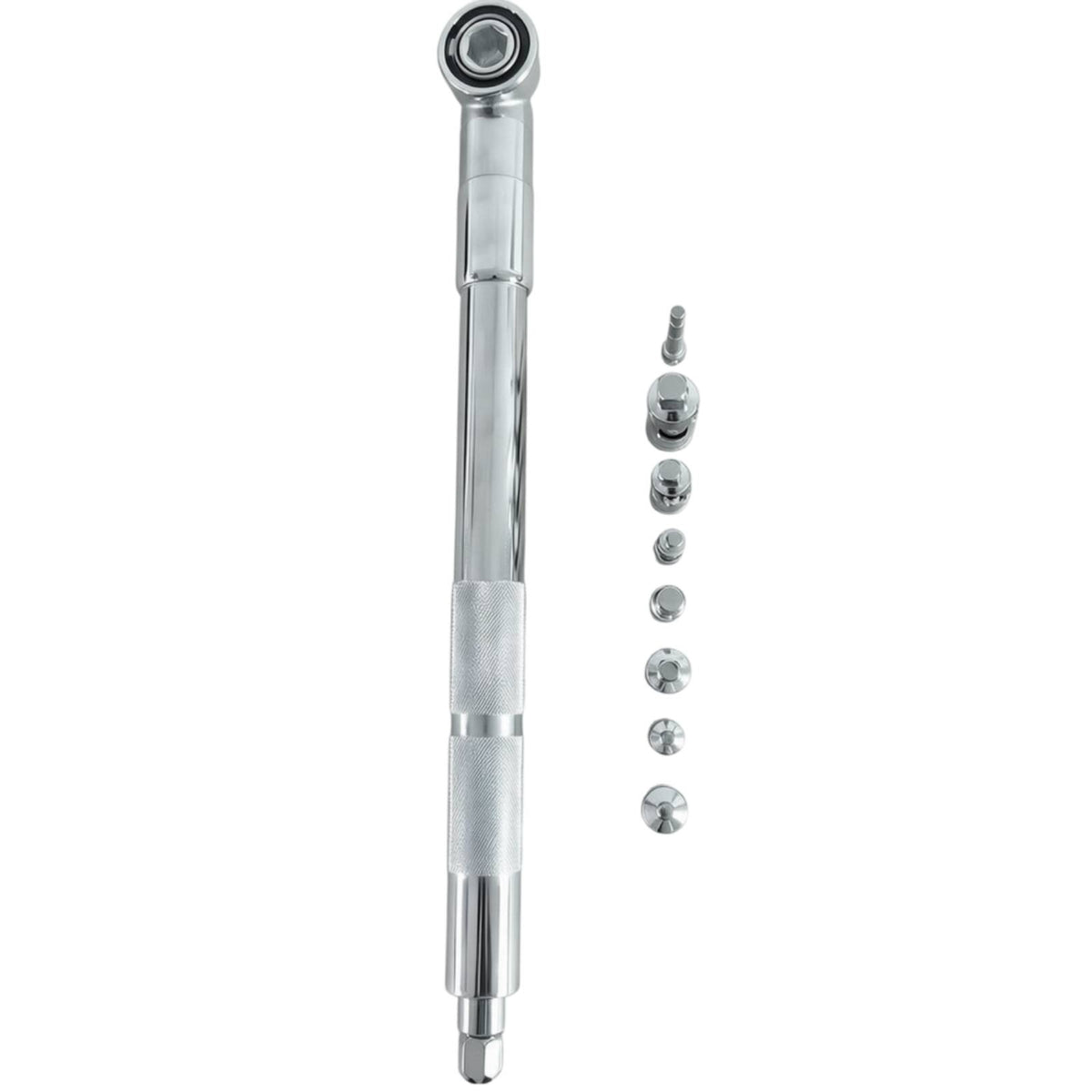 Offset Extension Wrench with Square Drive Adapters Polished Chrome Extension Ratchet Profile Tool for Automotive Repair