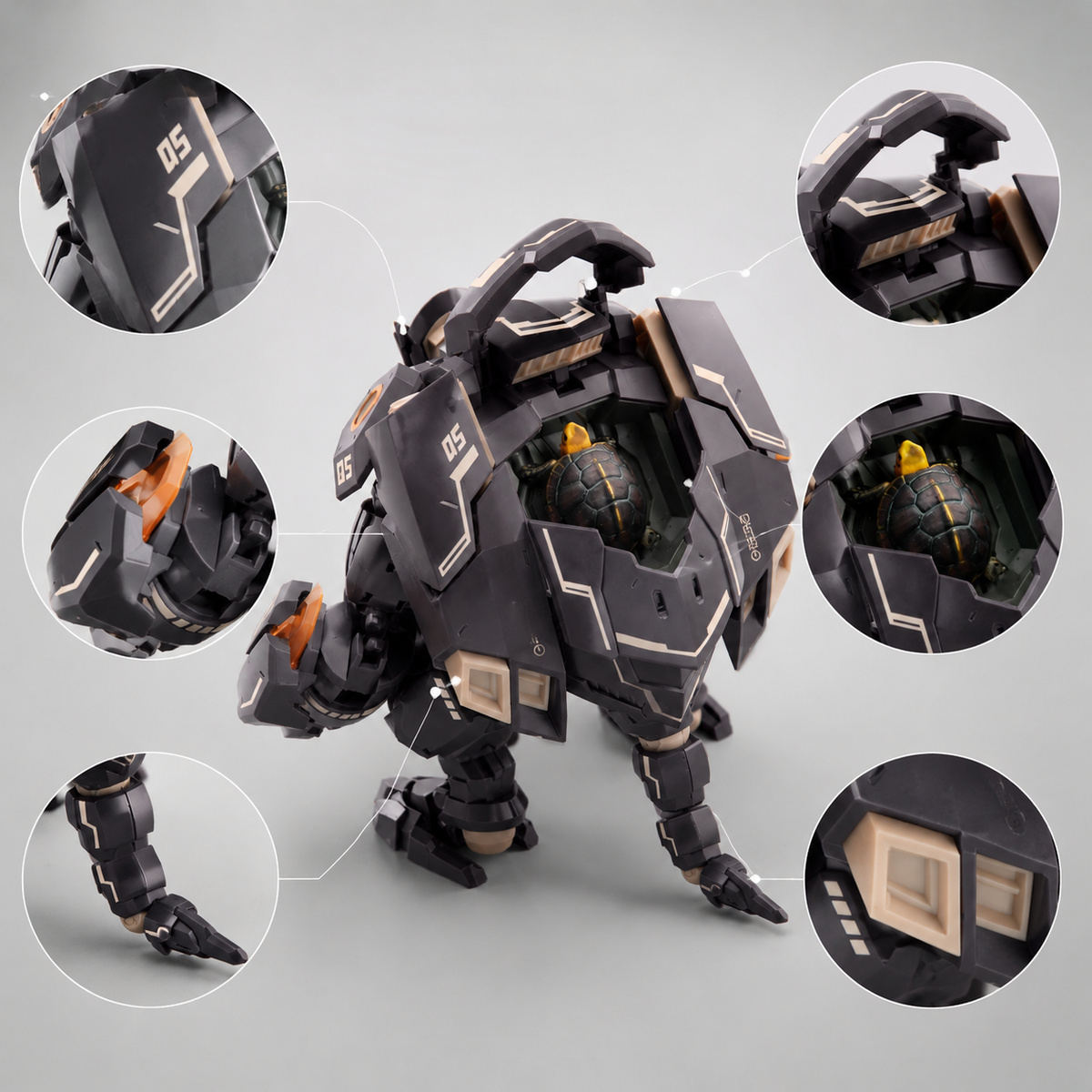 KEMO Mecha Squad Isis Sobek 1/24 Scale Turtle Mecha Model Kit Chinese Original Robot Figure Toy
