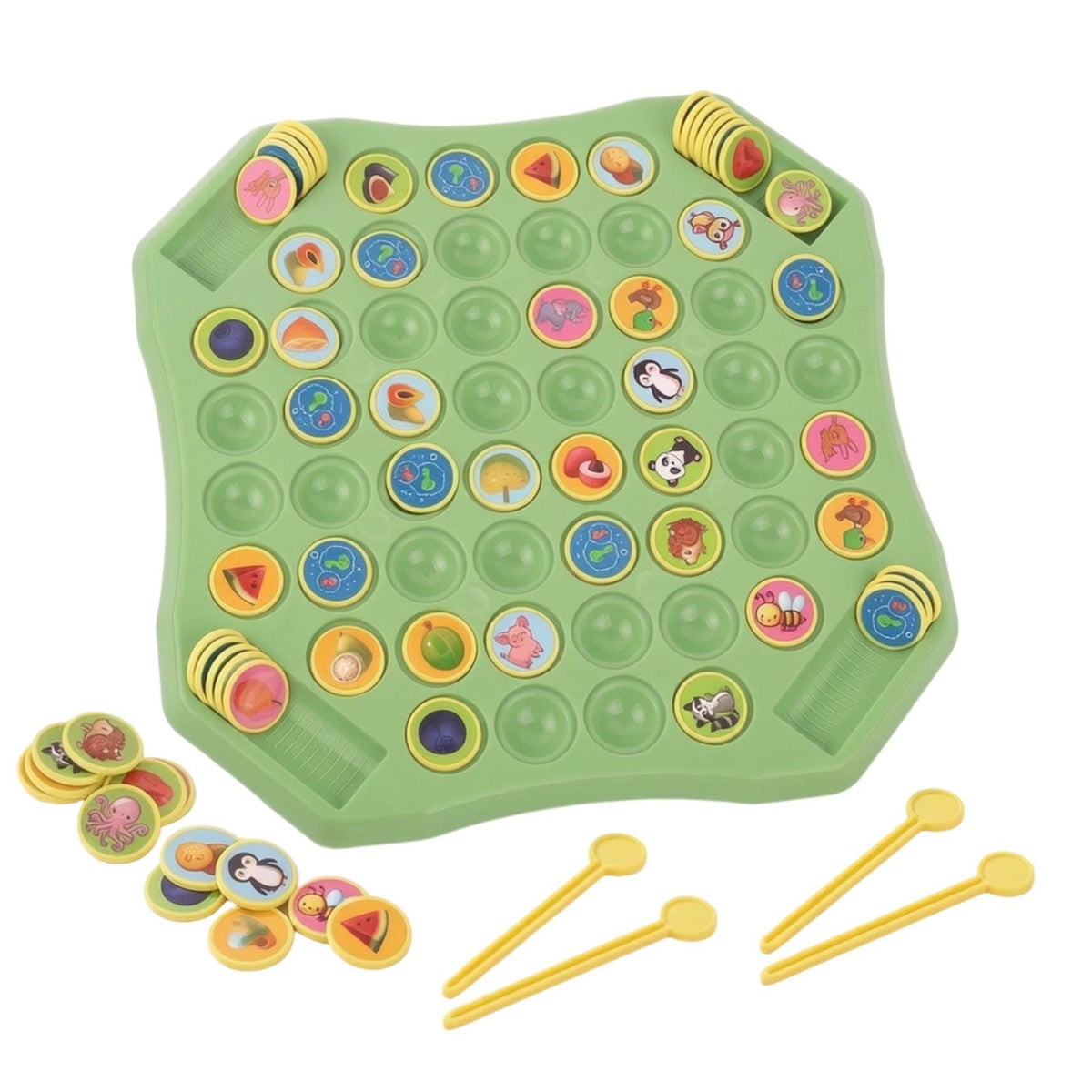 Interactive Flip Match Board Game Hands-on Matching Game with Chips Portable Toy Safe for Playroom