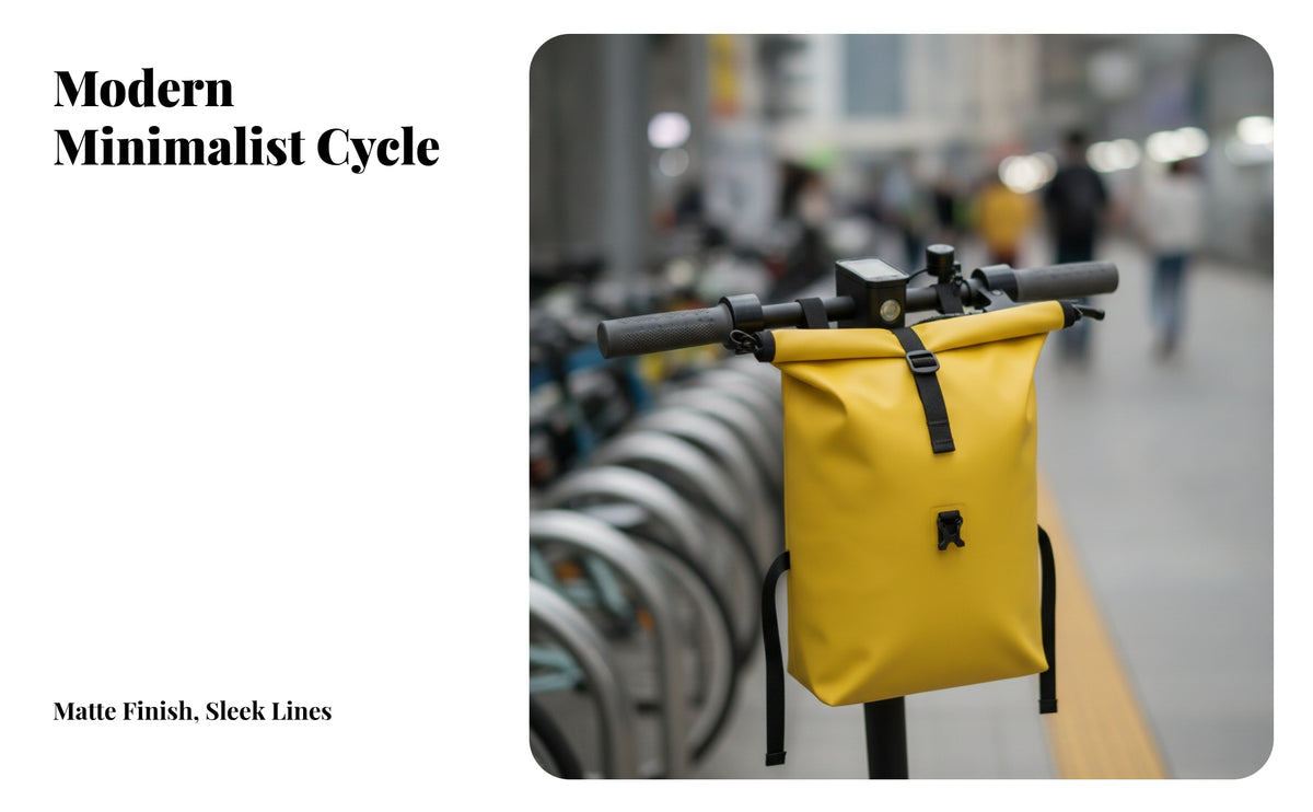 Waterproof Electric Bike Storage Bag | Side Mounting Straps, Front Handlebar Bag with Buckle Closure, for Commuting
