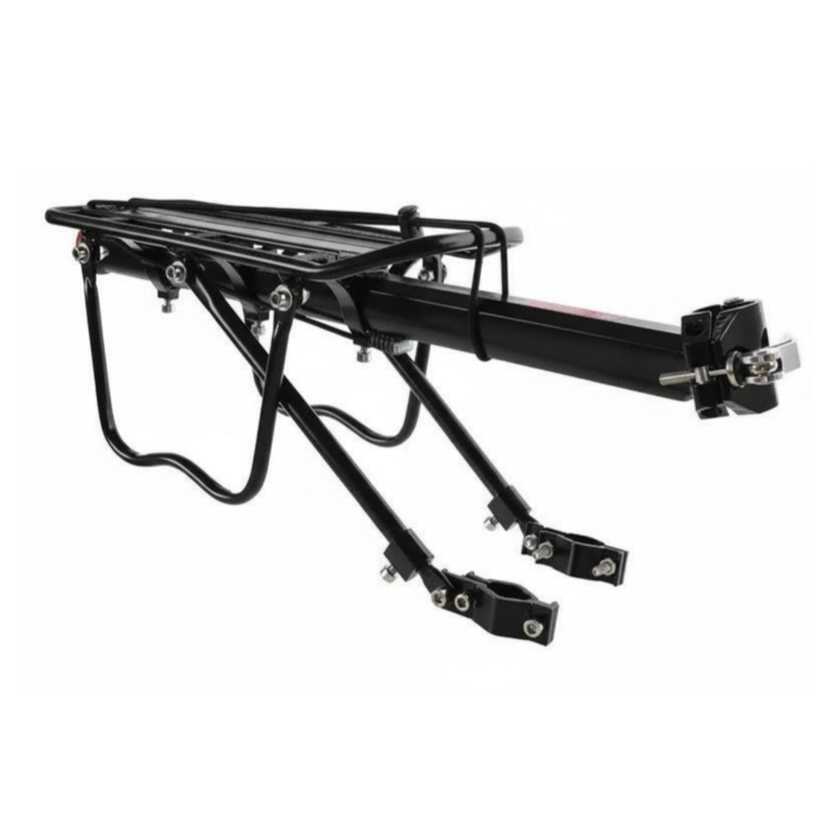 Lightweight Aluminum Alloy Cycle Rear Rack Includes Reflector Mountain Bike Luggage Carrier Side Protection Guards Rear Bike Rack Universal Fit for Commuters, Touring, Commuting, Travel