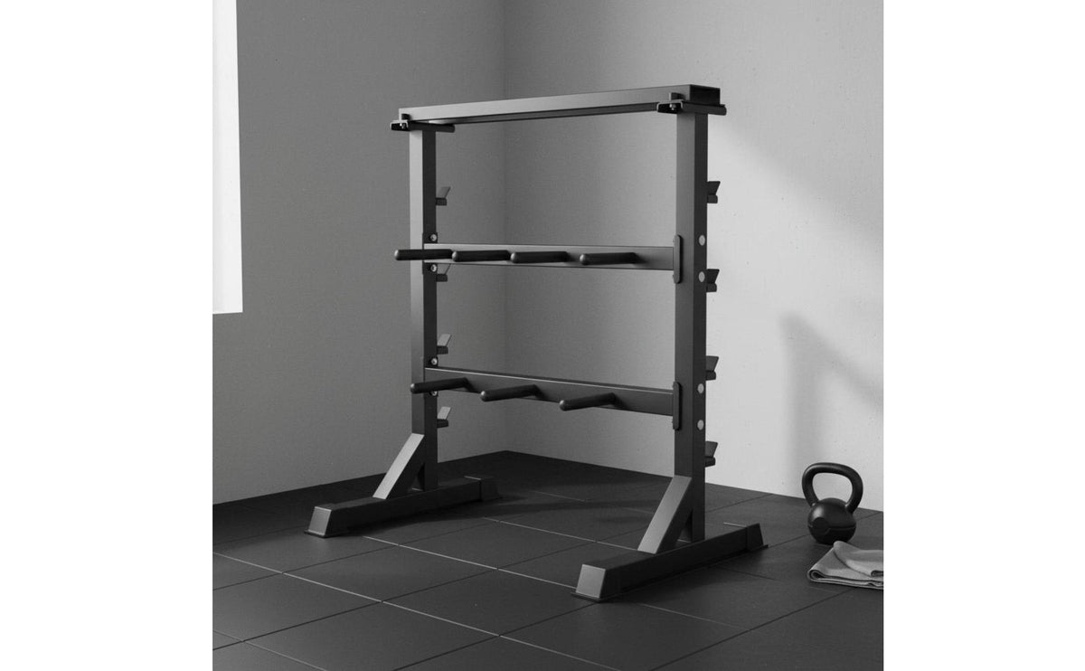 Dumbbell Rack Easy Assembly Gym Dumbbell Stand Powder Coated Weight Storage Cart for Home Workout Room