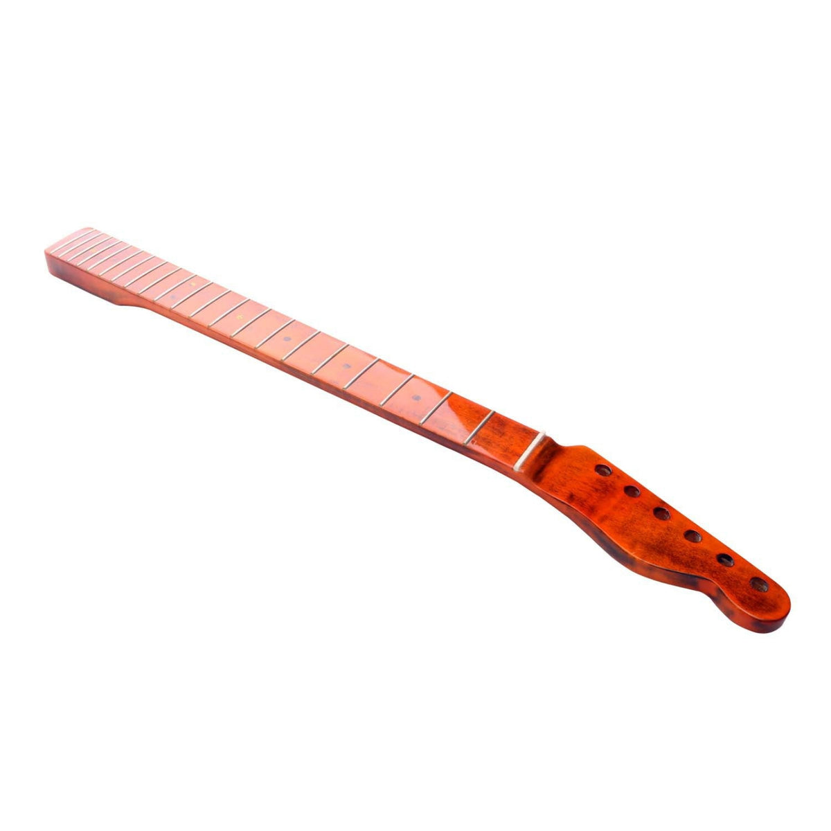 Electric Guitar Neck Replacement Neck Glossy Maple Fingerboard Necks 9.5 Inch Curvature for Guitarists