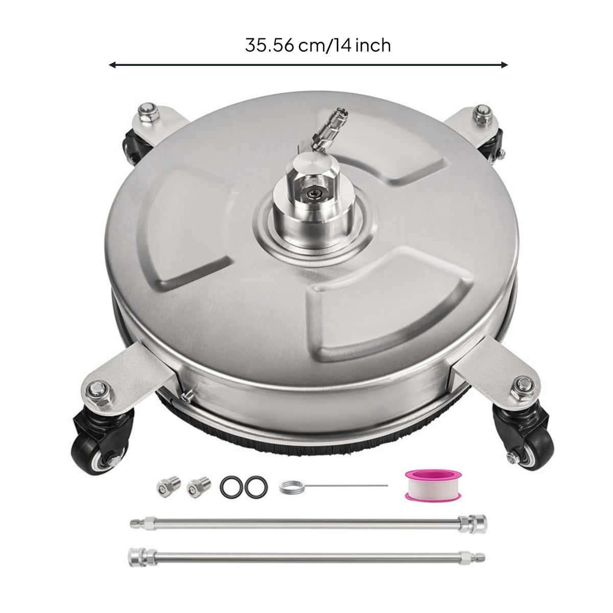 Pressure Washer Surface Cleaner Rotating for Driveways, Sidewalks, Homeowners