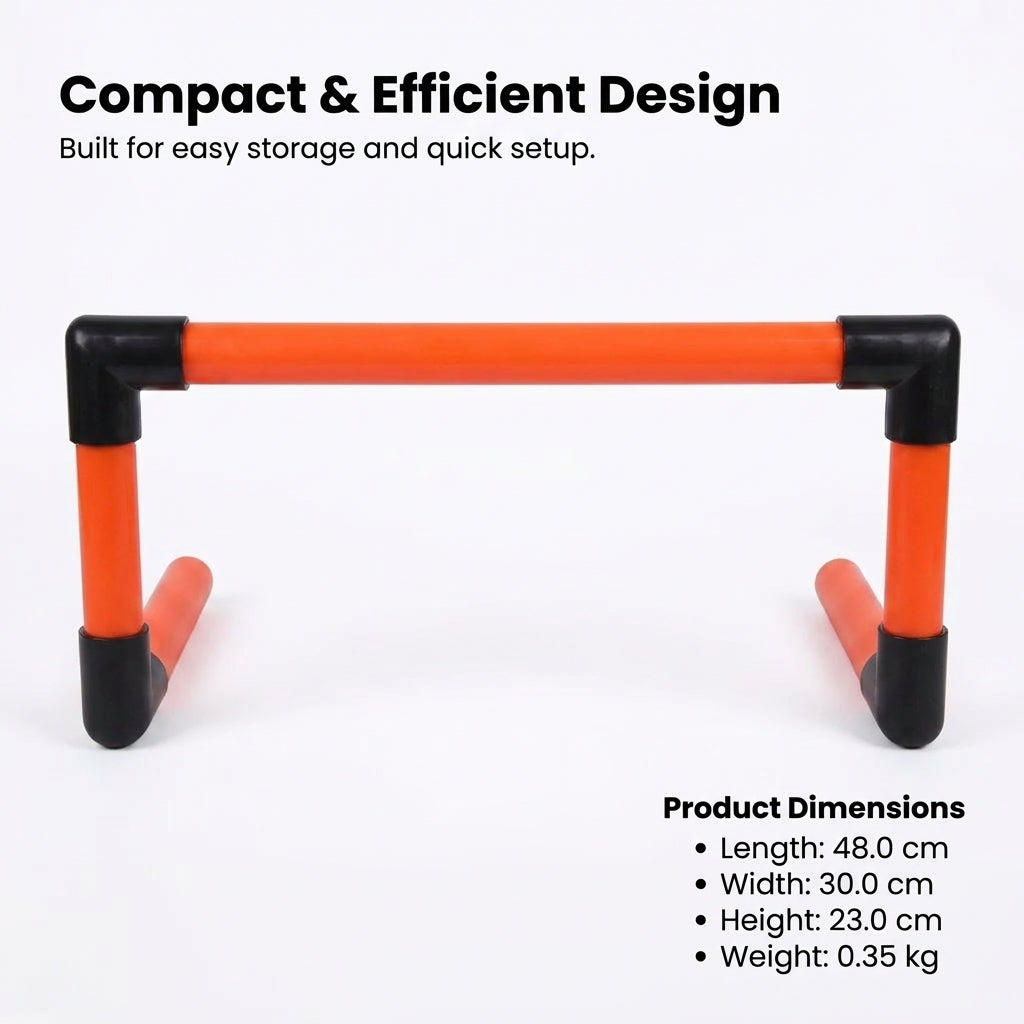 Training Hurdles for Football Agility, Foldable Speed for Gym Workout, Lightweight for Kids and Coaches, Orange
