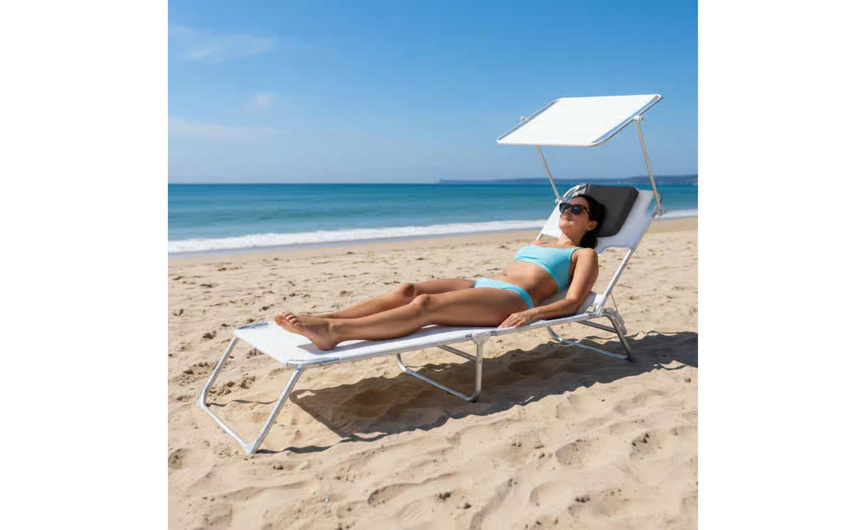 Foldable Design Face down Tanning Chair Heavy Duty Frame Folding Sun Lounger Breathable Material Adjustable Chaise Lounge Removable Padded Cushion for Balcony, Poolside