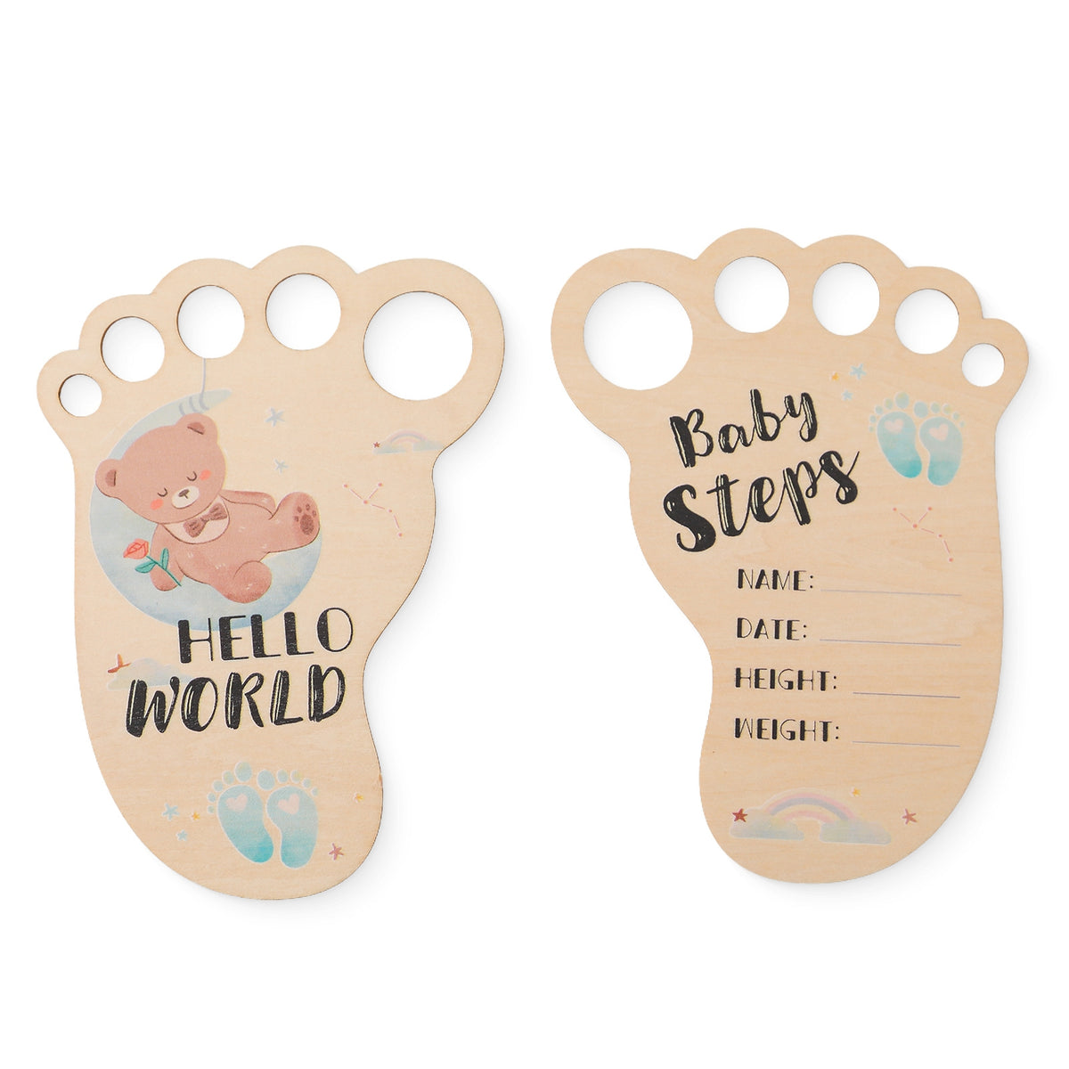 2 Pieces Baby Development Plaque Smooth Photo Prop Premium for Expectant Parents
