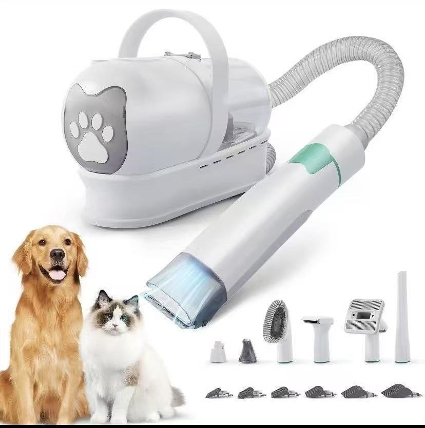 Electric Pet Grooming Clipper for Dogs with Suction and Blowing Function