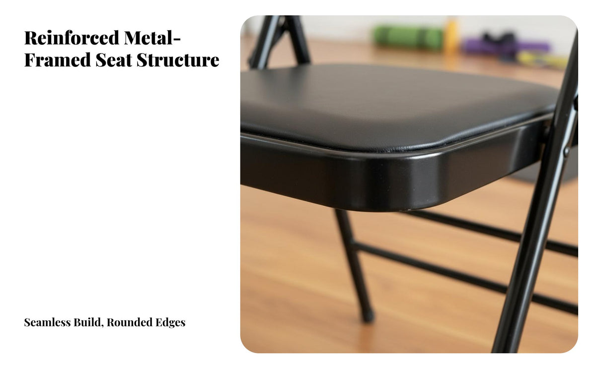 Thickened Steel Tube Iyengar Stretching Chair Anti-Scratch PU Surface Stretching Assistance Chair Stable and Sturdy Fitness Equipment Long-Lasting Construction for Beginners, Gym, Home