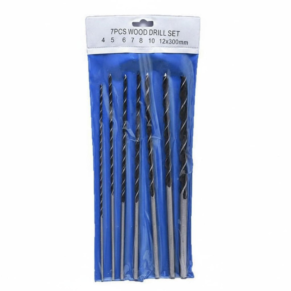 7 Pieces High Hardness 300mm Wood Drill Bit Set Fast Cutting 300mm Brad Point Long-Lasting for Woodworkers, Furniture Making, Workshop