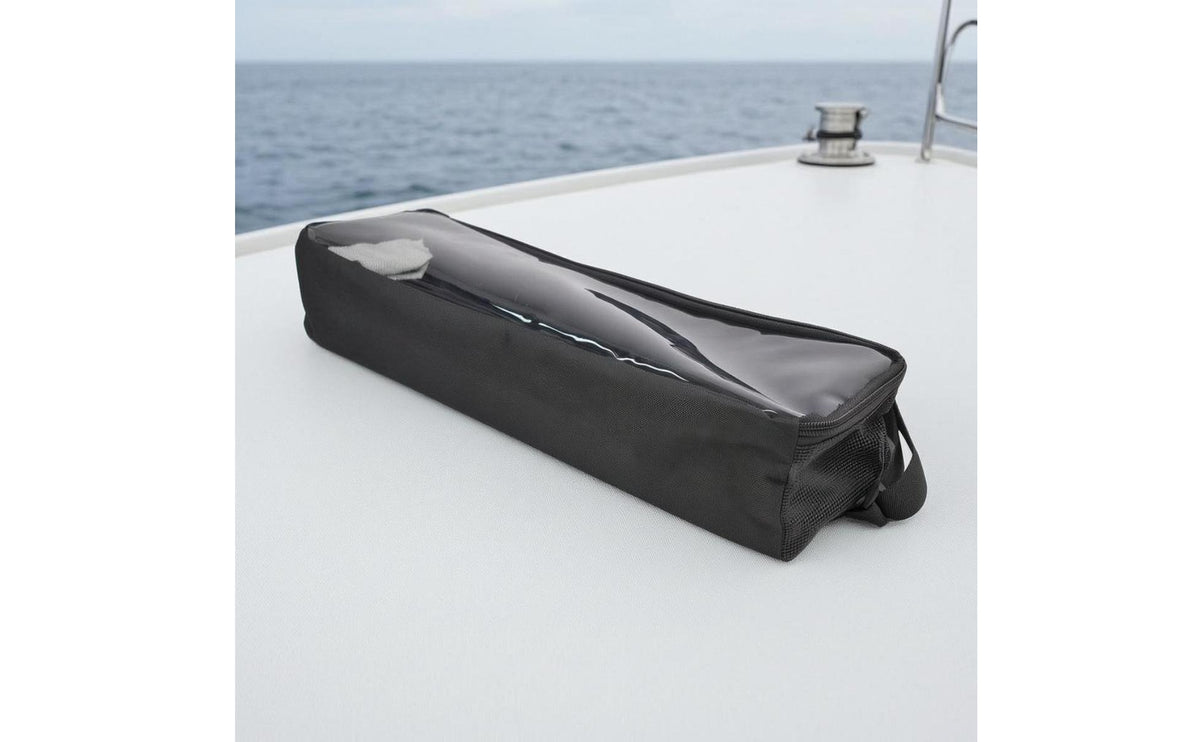 600D Oxford Snorkel Gear Bag with Transparent PVC Panel and Mesh Ends, Zipper Closure