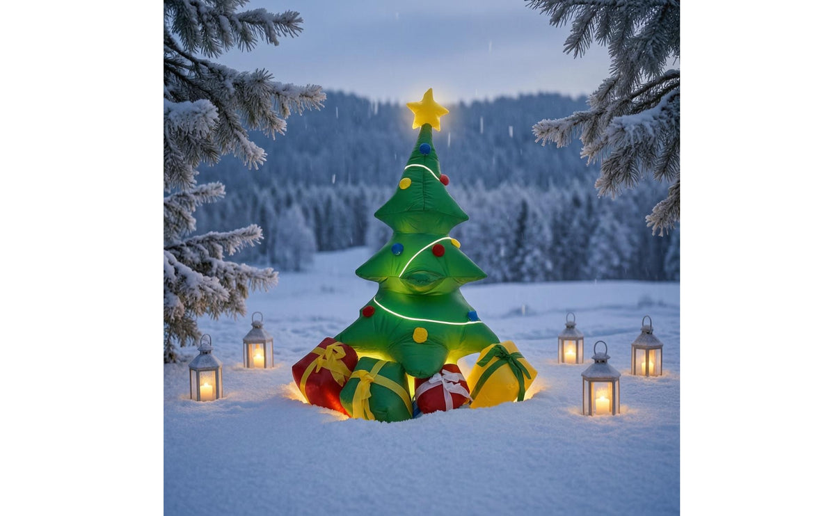 Outdoor Inflatable Christmas Tree Garden Christmas Inflatable Tree Lawn Yard Decoration Festive for Porch