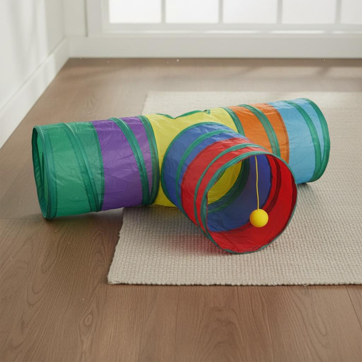 Foldable Cat Play Tube Lightweight Portable Crinkle Texture for Home
