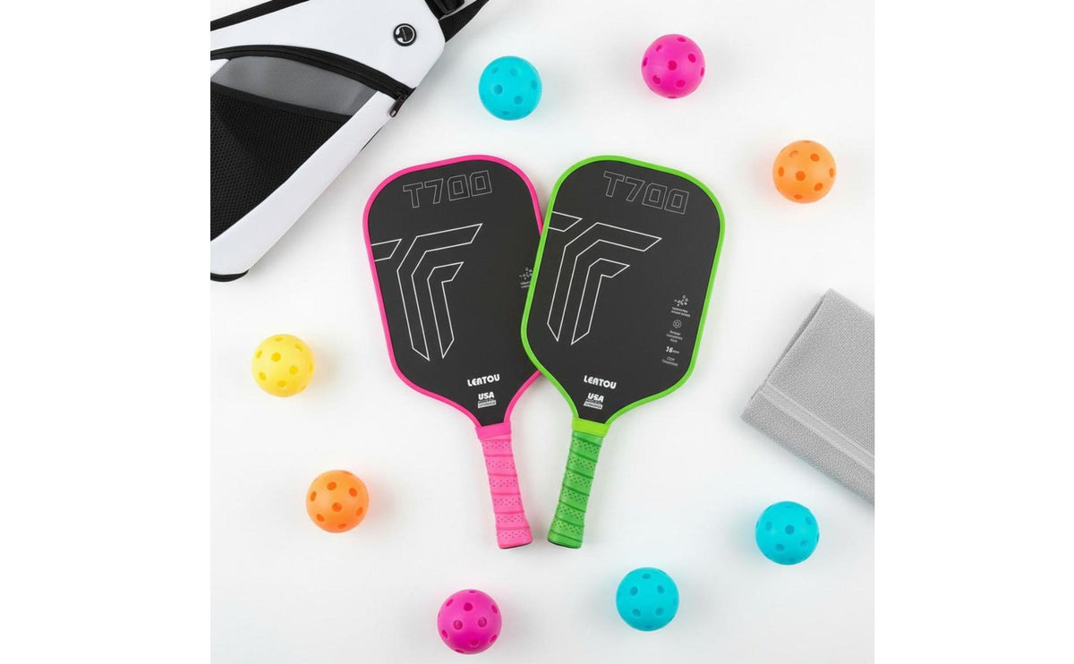 T700 Carbon Fiber Pickleball Paddle Set with High-Grit Surface for Rotation Control