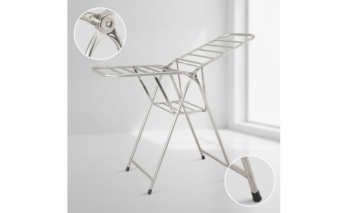Foldable Clothes Drying Rack Collapsible Laundry Drying Rack Adjustable Laundry Airer Portable for Balcony
