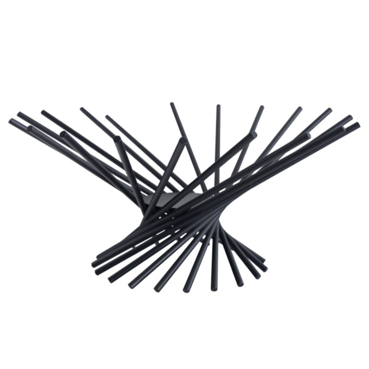 Metal Decorative Tray Minimalist Sculptural Fruit Bowl Black Wire Fruit Basket for Decorators, Kitchen Counter