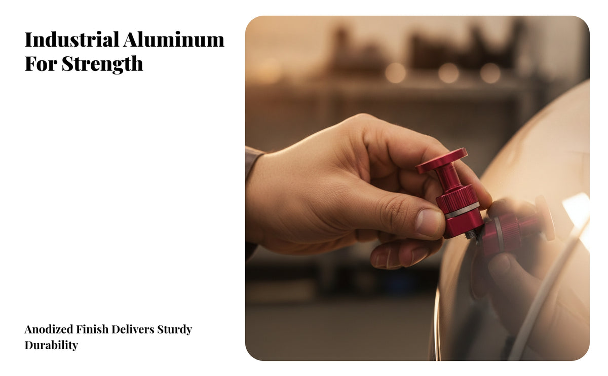 4 Pieces Indentation Repair Pull Tab | Machined Aluminum Construction, Pull Tab with Threaded Base, for Garage