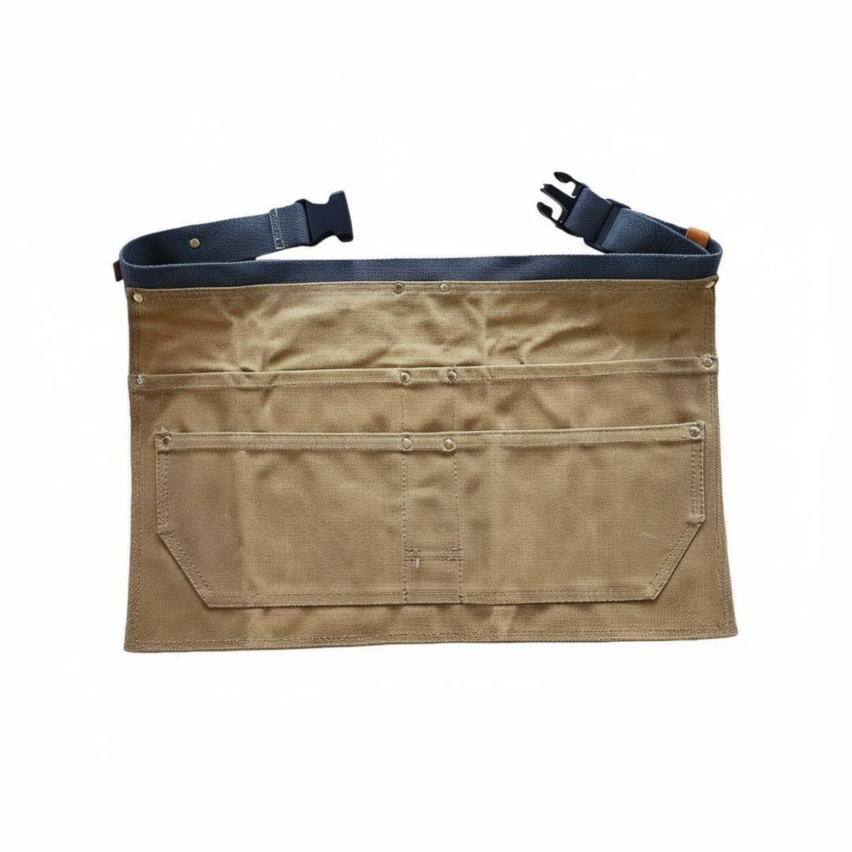 Oil-Proof Waxed Canvas Tool Apron Water Resistant Gardening Waist Bag Waterproof Short Work Apron Adjustable Strap for Gardeners, Carpenters, DIY Enthusiasts, Outdoor, Workshop, Home Improvement