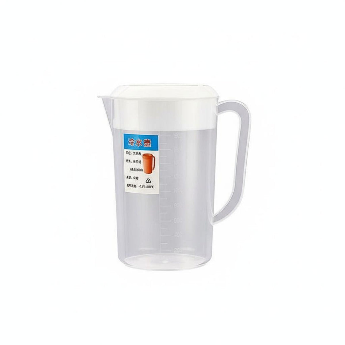 High Temperature Resistant Plastic Pitcher with Lid Easy to Clean Cold Water Kettle with Lid Long-Lasting for Families, Kitchen, Parties