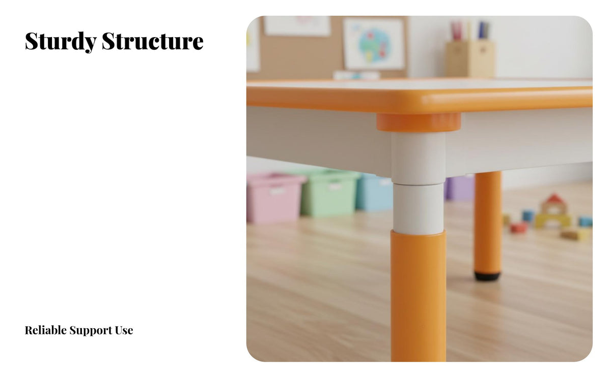 Adjustable Kids Table and Chair Set Writable Surface Childrens Erasable Drawing Table Wipe-Clean Desktop Kindergarten Furniture Set for Daycare, Study