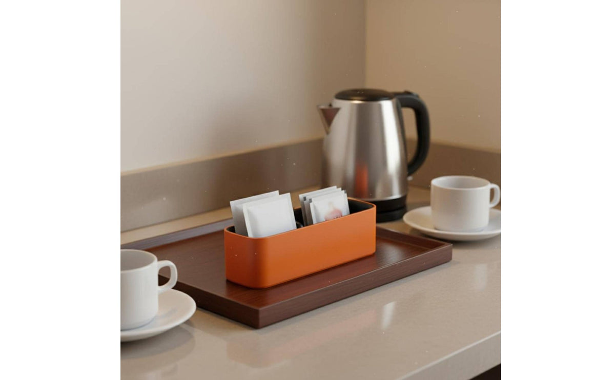 Leaf Tea Packet Organizer Box Leaf Tea Bag Storage Compact Sugar Packet Holder for Hotels, Restaurants, Living Room Table, Kitchen Countertop