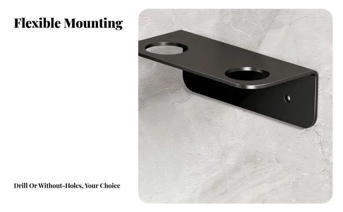 Shampoo Dispenser Bracket Space-Saving Wall Mount Bottle Rack Drill Installation Shower Pump Bottle Holder for Hotel Managers, Restroom, Kitchen