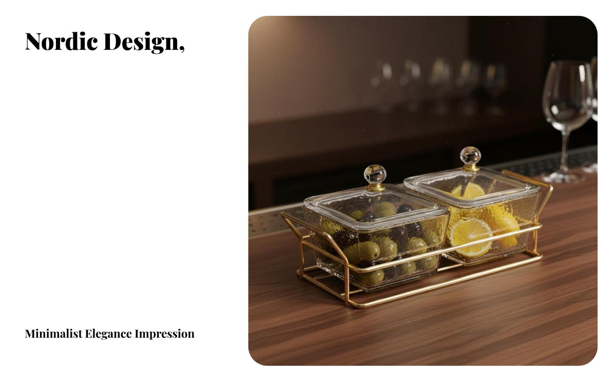 Acrylic Appetizer Tray Easy to Clean Compartment Serving Dish Textured Finish Gold Garnish Fruit Plate for Party Hosts, Hotel, Parties, Living Room