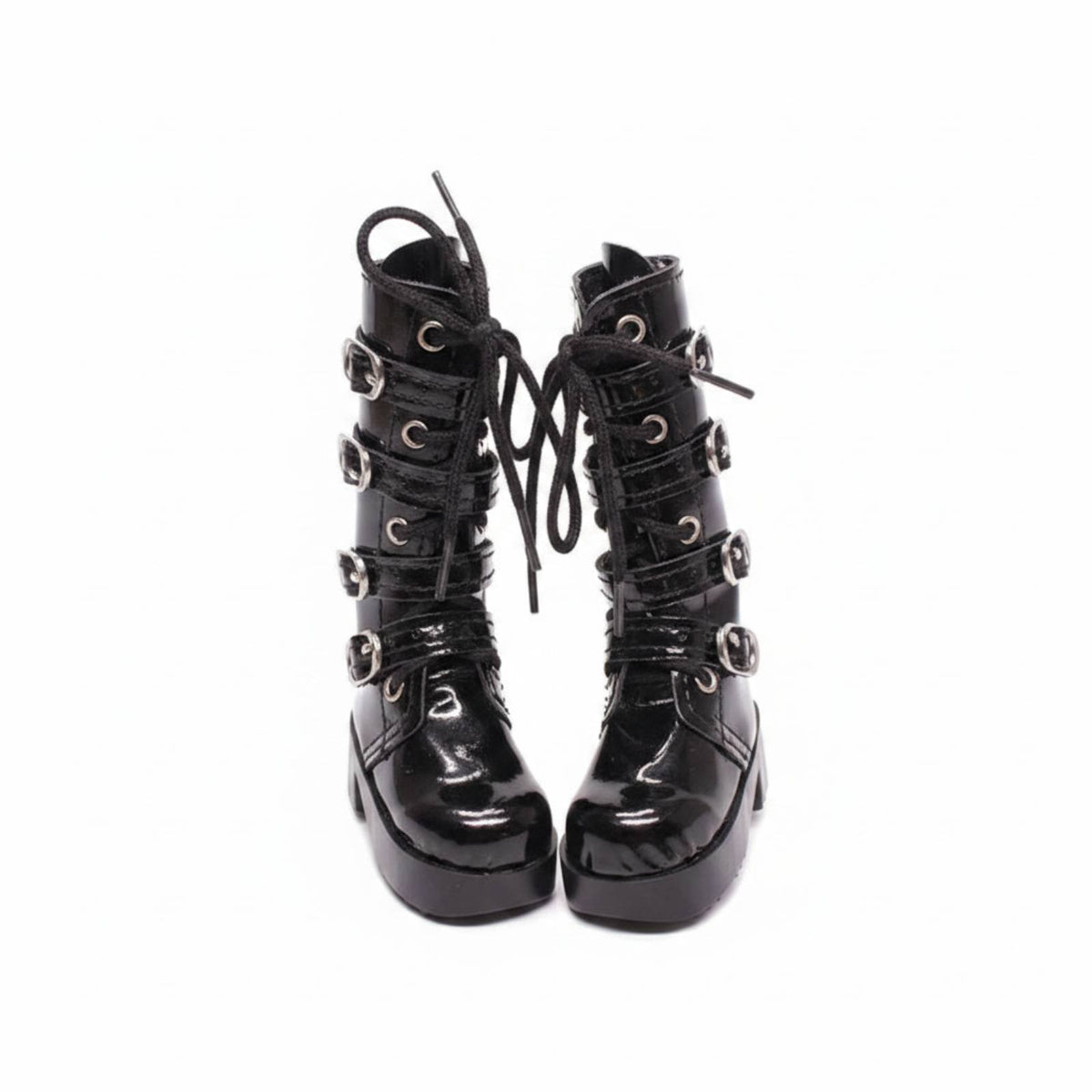 BJD Doll Boots Fine Workmanship Mini Black Doll Boots Realistic Design Toy Accessory