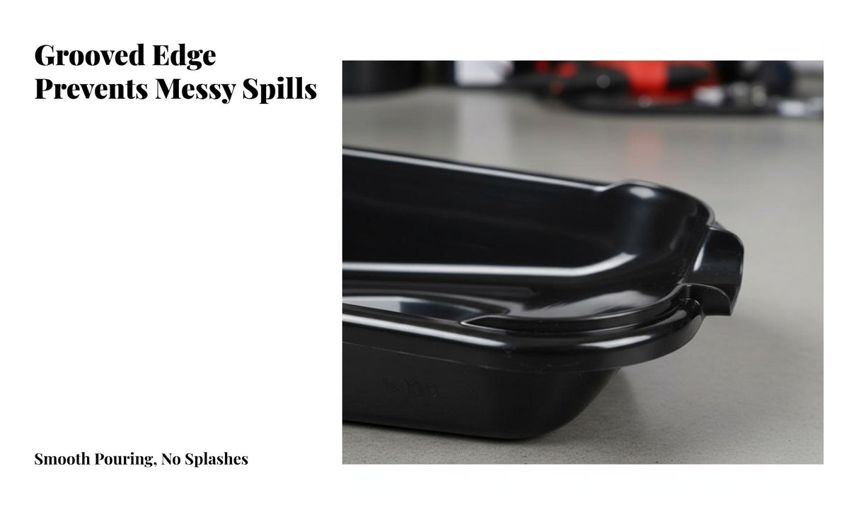 Oil Drain Effortless Drain to Clean Portable Oil Drain Pan Anti-Spill Spout Parts Cleaning Basin for Mechanics, Home Mechanics, Auto Repair Shop