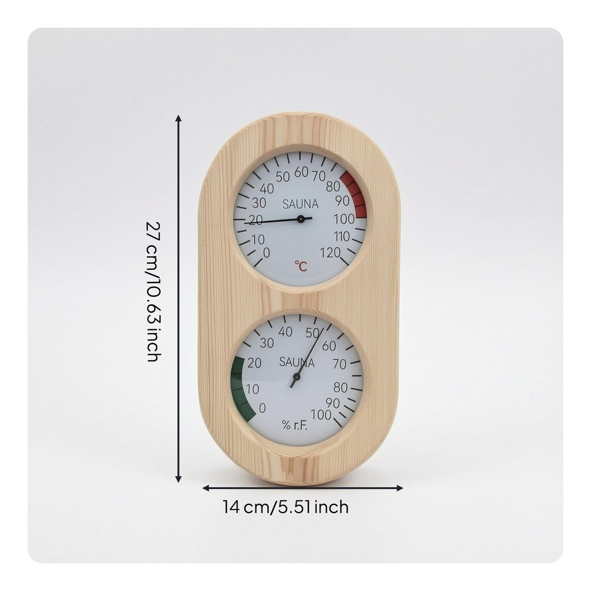 Sauna Thermometer and Hygrometer Accurate Temperature and Humidity Gauge Exact