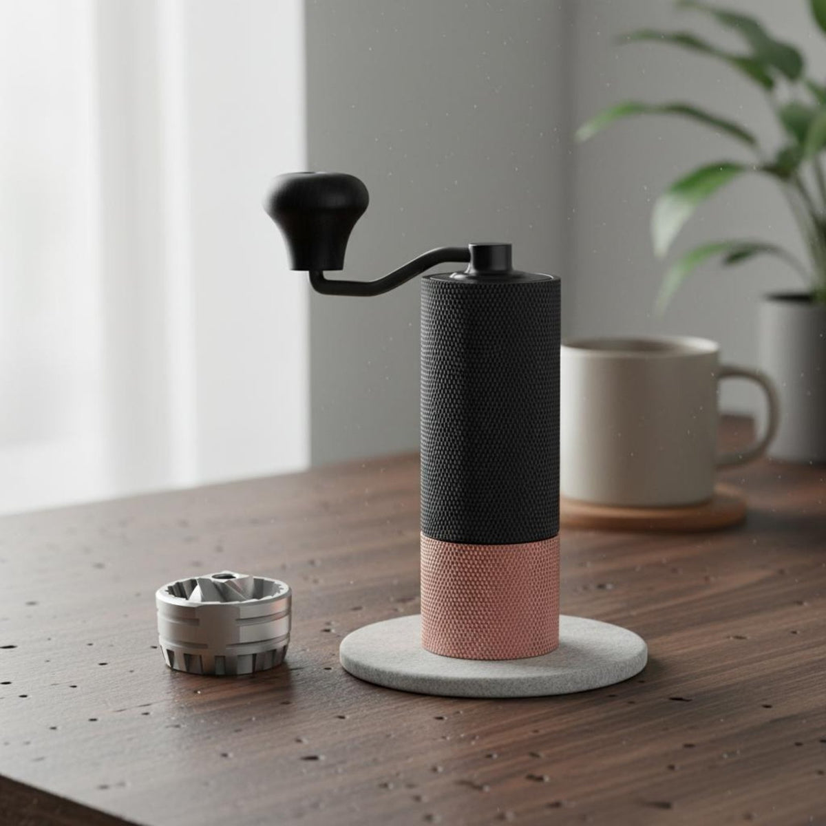 Manual Coffee Grinder Consistent Pulverize Hand Coffee Grinder Kitchen Tool Lightweight Detachable Design for Baristas, Home