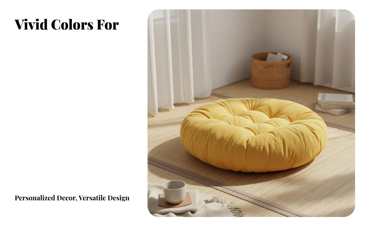 Thick Meditation Pillow Breathable Round Corduroy Pillow Round Floor Pillow Thickened Tufted Floor Pillow Versatile