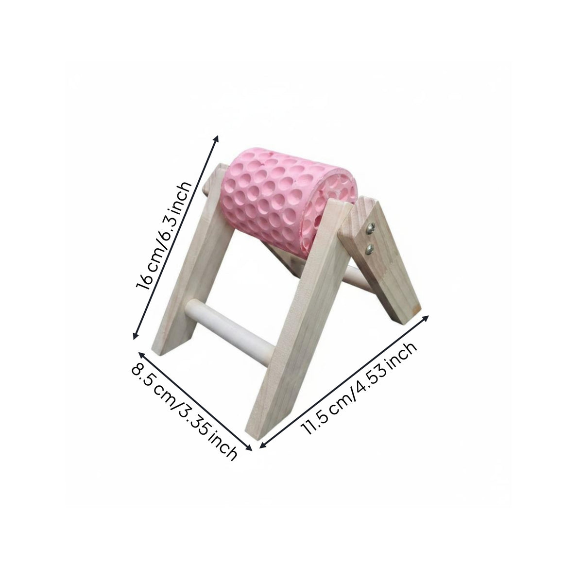 Molar Stone Toy Natural Wood Wooden Grinding Toy Angled Supports
