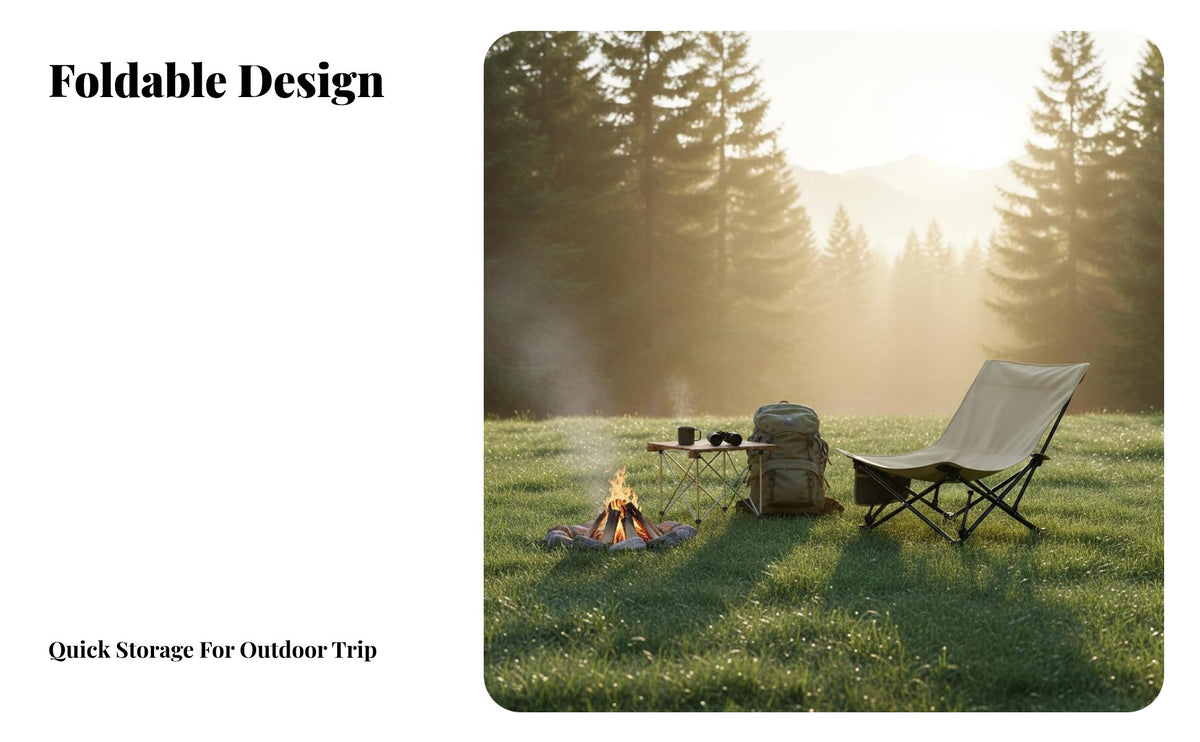 Foldable Design Collapsible Moon Chair Lightweight Collapsible Single Seat space-saving Outdoor Furniture Easy Setup for Campers, journeyers, Camping, Fishing, journey, Backyard