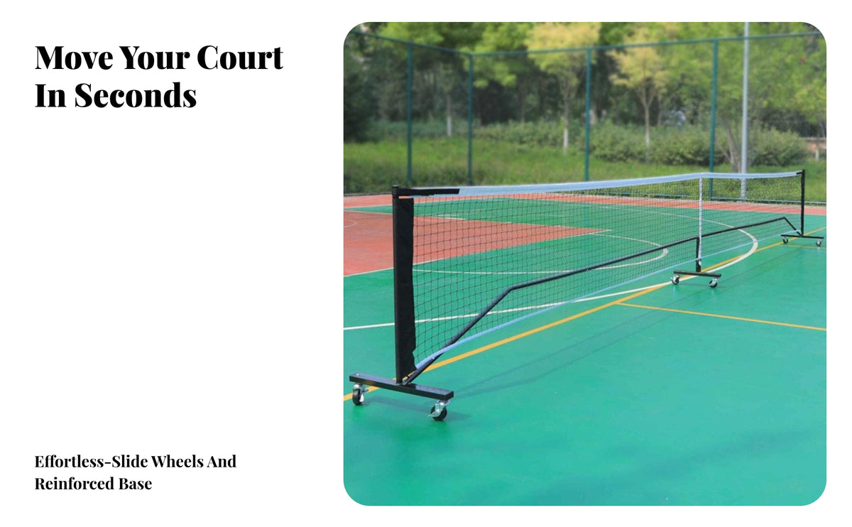 Foldable Portable Pickleball Net | Stable Base Feet, Pickleball Net with Frame, for Outdoor Court