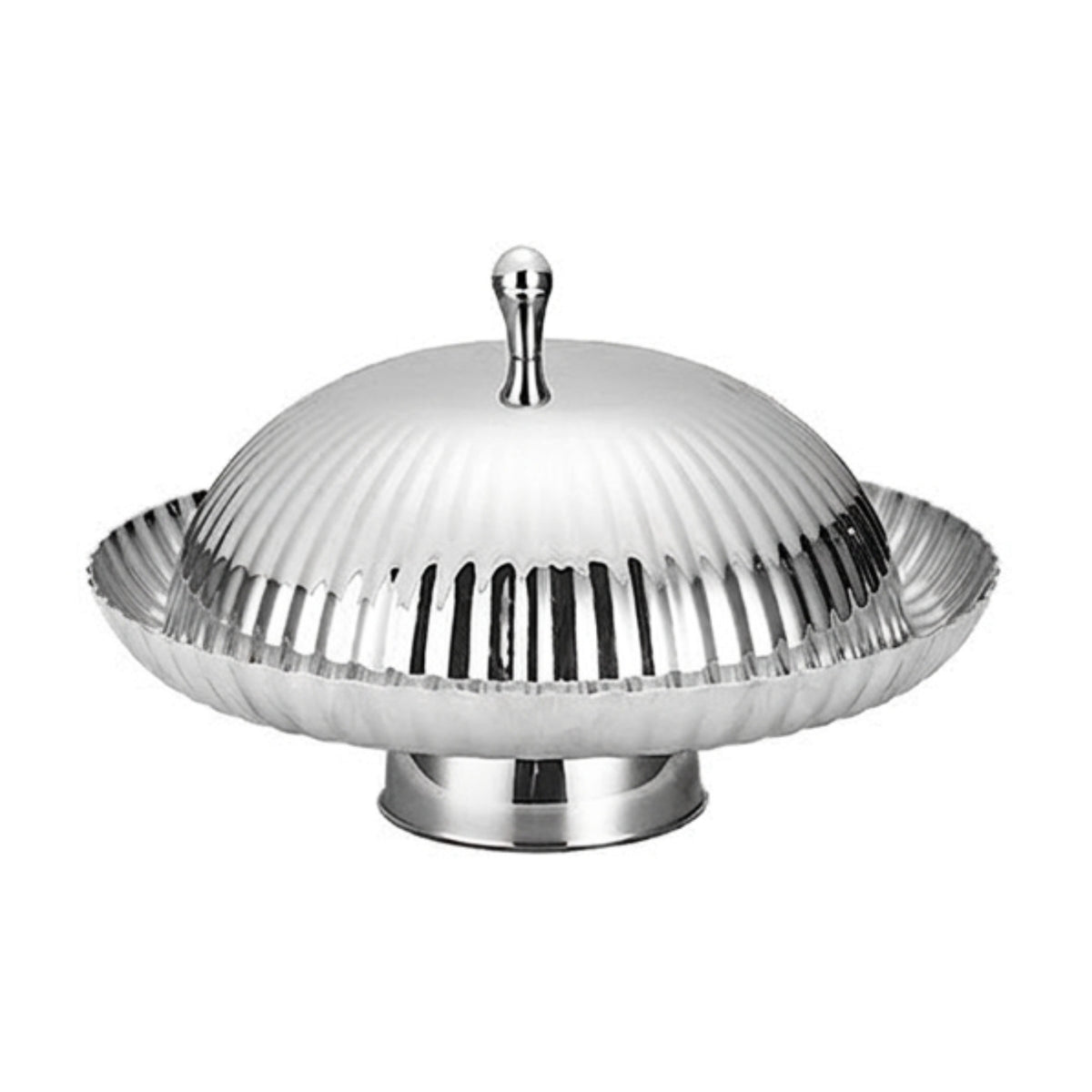 Cake Stand with Dome Polished Cloche Serving Tray Versatile for Hosts