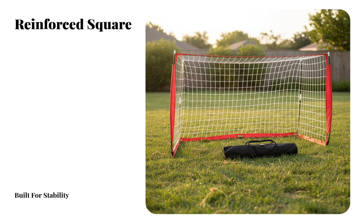 Foldable Soccer Goal Sturdy Frame Foldable Kids Soccer Goal Compact Storage Athletic Gear for Children, Outdoor, Indoor, Backyard