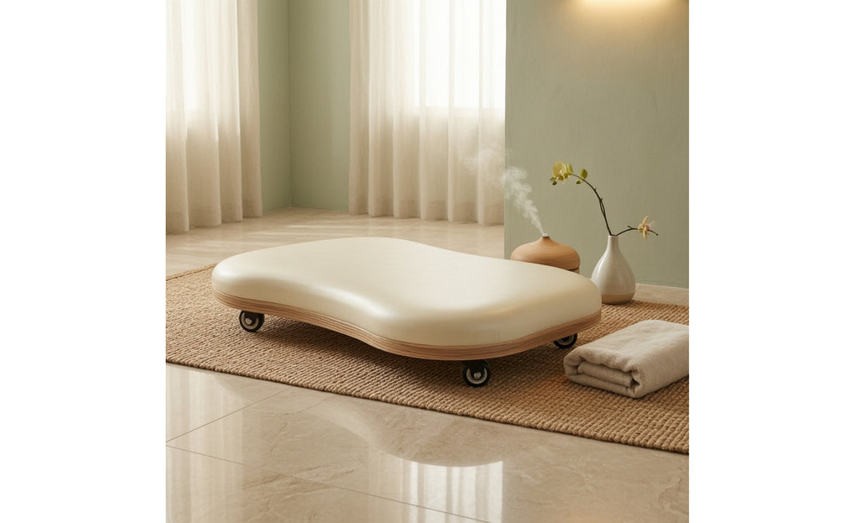 Pilates Board with Wheels Wheeled Spinal Support Board Low-Profile for Home Gym