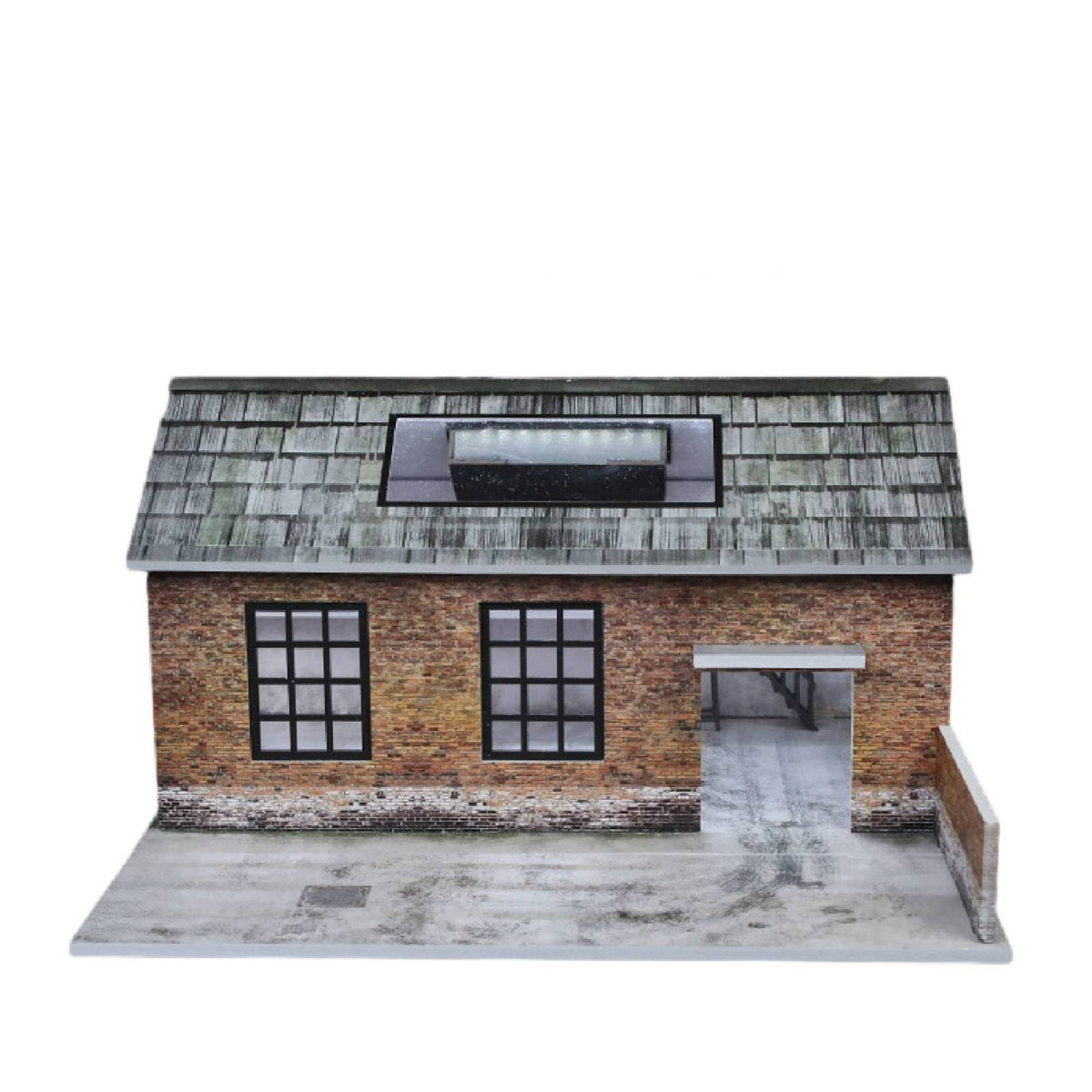 1:64 Scale Brick Factory Scene Printed Ground Industrial Factory Model Textured Assembled Facade Model Realistic