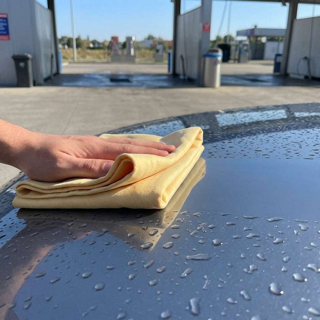 Large PVA Shammy Cloth Chamois, A-Grade Highly Absorbent Chamois Cloth for Car Drying, Reusable 66x43cm Large Synthetic Water Pickup Towel