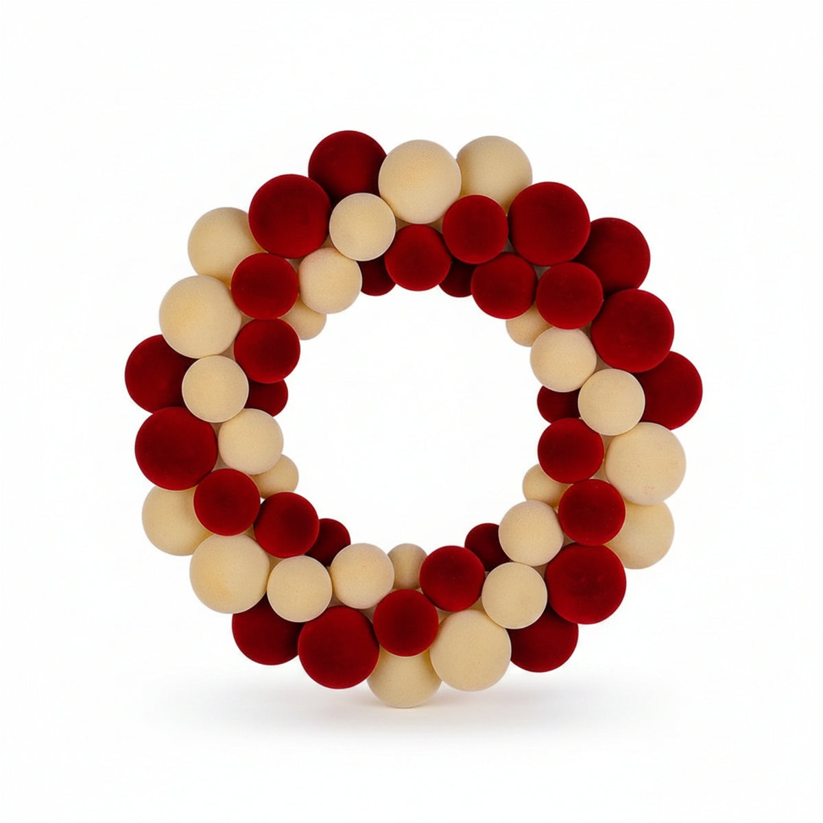 Door Hanger Lightweight Soft-Textured Fuzzy Orb Wreath Decorative Home Decoration for Window