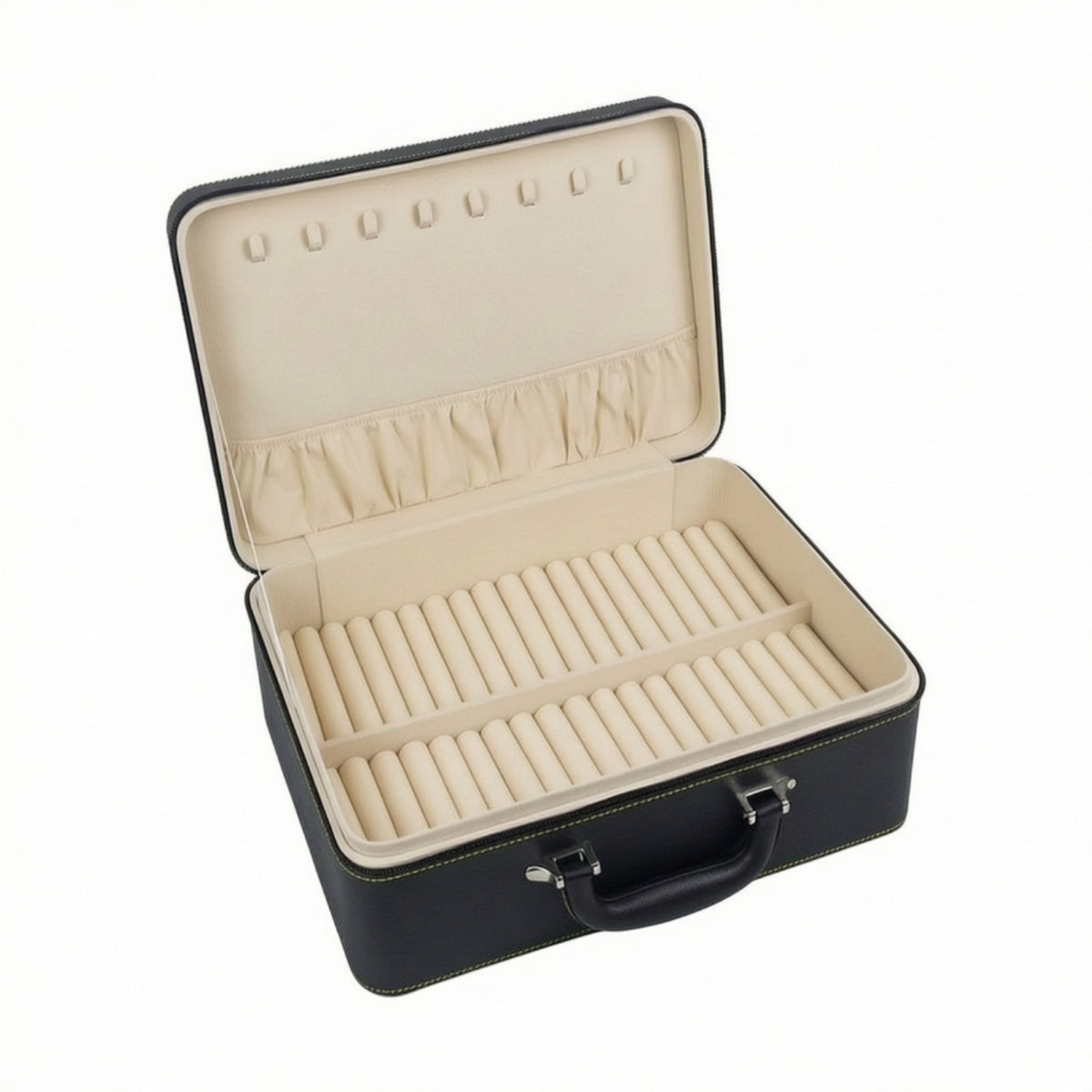 Multi-Slot Bracelet Storage Box Zippered Bracelet Holder Organizer Box Travel-Friendly Safeguarding for Collectors