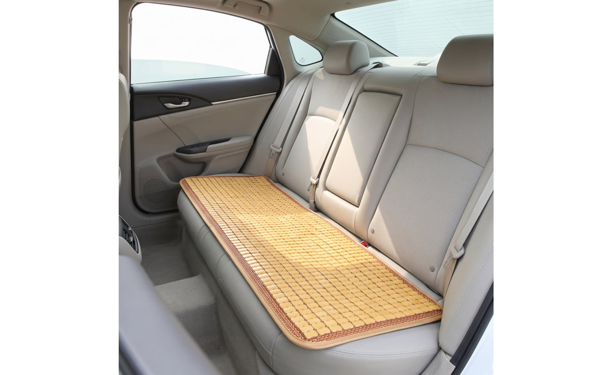 Rear Seat Cushion Cooling Rear Seat Mat with Bamboo Slats Ventilated for Summer Travel