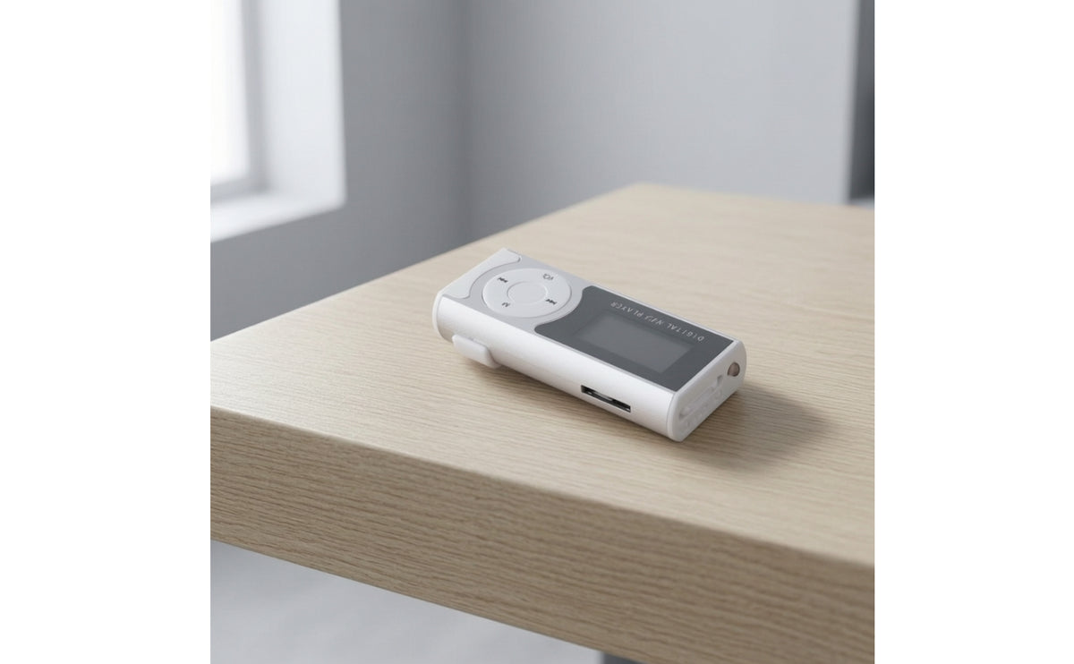 Clip-Attached MP3 Player Re-Energizable Mini MP3 Player Support