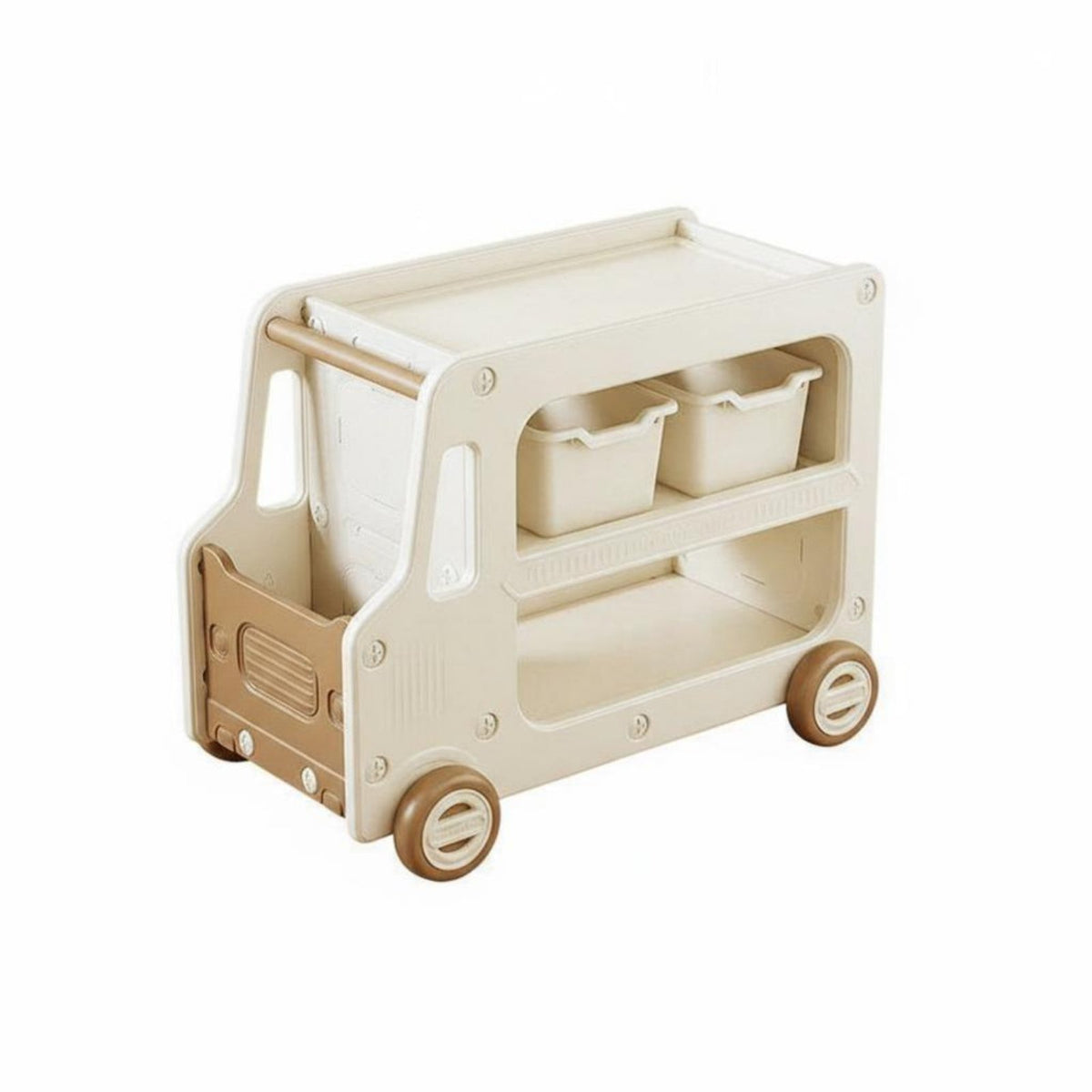 Rolling Changing Table Mobile with Wheels Storage Trolley Sturdy Frame