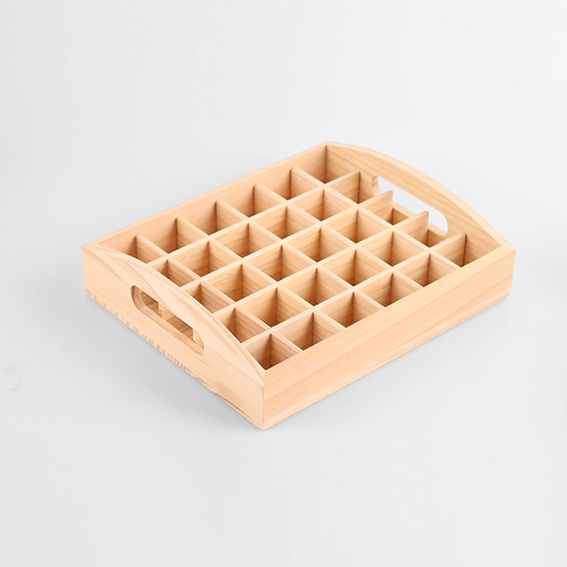 15ml实木30格精油展示架精油收纳盒精油托盘精油分装木质摆放盒